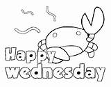Wednesday Coloring Happy Coloringcrew Week Print Days sketch template