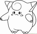 Clefairy Pokémon Pikachu Coloringpages101 sketch template