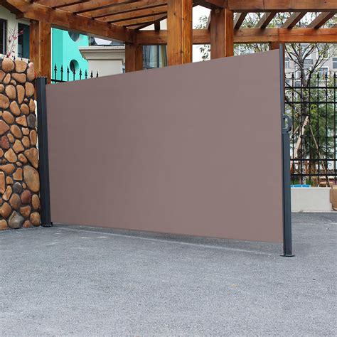 outdoor retractable side awning folding side screen awning patio privacy wall divider waterproof
