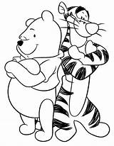 Coloring Tigger Pooh Pages Winnie Popular sketch template