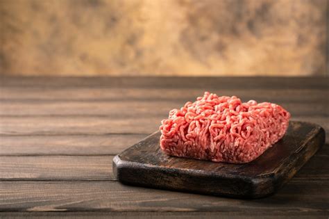 premium photo fresh raw beef minced meat