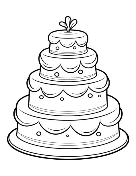 printable cake coloring pages  kids  adults skip   lou