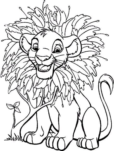 lion head coloring page coloring home