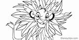 Lion Coloring King Pages Disneyclips sketch template