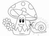 Snail Coloring Mushroom Happy Pages Beautiful Sea Cute Getcolorings Getdrawings Coloringpage Eu sketch template