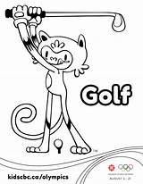 Colouring Olympic Golf Games Olympics Sheet Rio Kids Cbc Sports sketch template