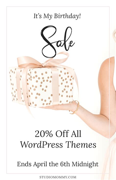 birthday sale    wordpress themes studio mommy