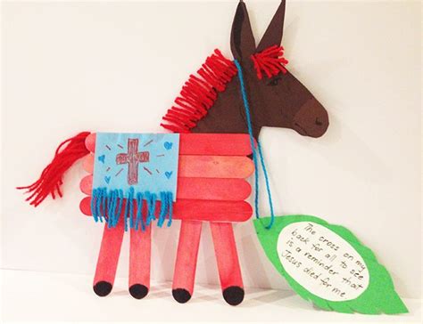 arts  crafts palm sunday donkey catholic teacher resources