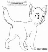 Rukifox Outlines Wolf Oc Kitten sketch template