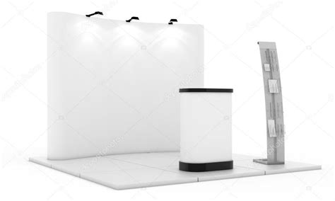 empty trade event stand trade exhibition stand white blank trade show