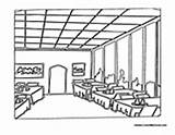 Restaurant Coloring Pages Inside Template Community Colormegood Buildings sketch template