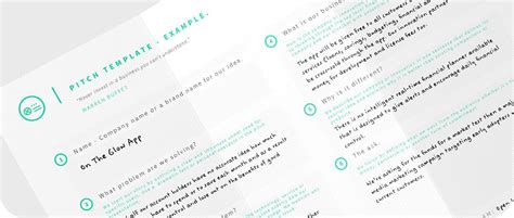pitch  idea   company examples  forms