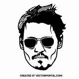 Depp Vectorportal Celebrity Portrait sketch template