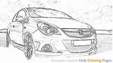 Opel Corsa Pages Coloring Opc Colouring Cars Drawing Car Onlycoloringpages sketch template