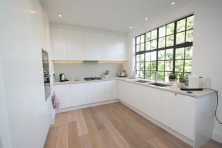 flat renovation london contemporary kitchen london  ajax builders