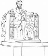Lincoln Memorial Coloring Pages Abraham Printable Washington Drawing Dc Supercoloring Statue Clipart Book Books Dot Symbols Paper Sheets Landmarks Popular sketch template