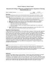 clinical reflection form docx massachusetts college  pharmacy