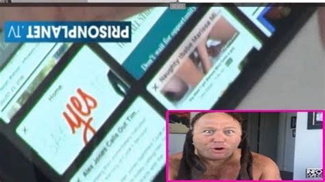alex jones caught with trans porn open on his phone during his show