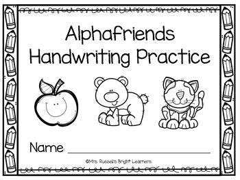 alphafriends handwriting pages houghton mifflin letter formation