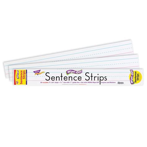 white wipe  sentence strips   trend enterprises