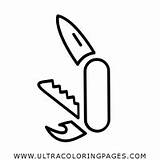Knife Coloring Pocket Pages sketch template