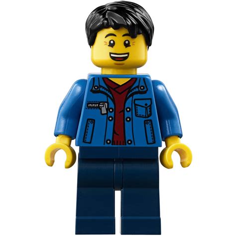 lego man  blue jacket minifigure brick owl lego marketplace