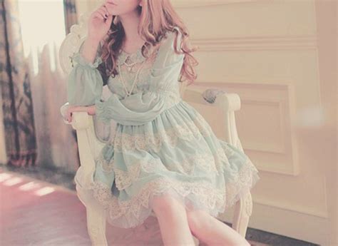 dress ulzzang dress ulzzang pastel dress lace dress vintage dress long sleeve dress