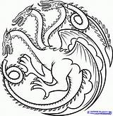 Targaryen Tronos Sigil Dibujo Daenerys Drachen Casa Zeichnet Sigils Club Colorir Vectorified Wappen Dragón Stark Dragoart Abrir sketch template