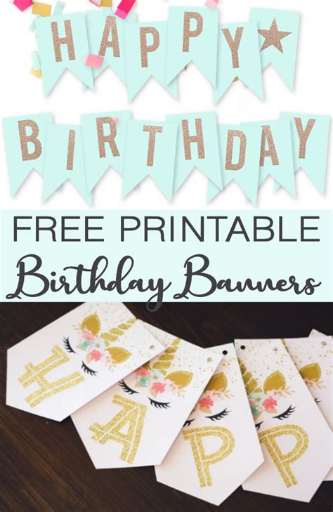 birthday party banner  printable  printable templates