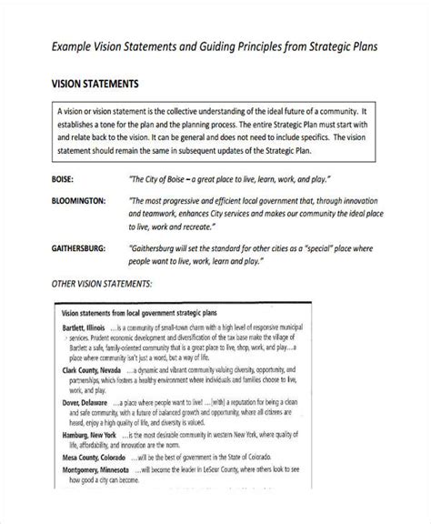 vision statement  vision statement examples  inspire