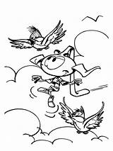 Snorkels Flying Birds Coloring Little Two Pages Print Button Through Grab Could Well Easy Size sketch template