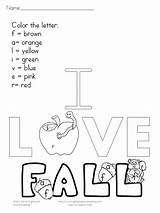 Fall Coloring Pages Printable Color Letter Fun Sightandsoundreading Sight Word Worksheets Learn sketch template
