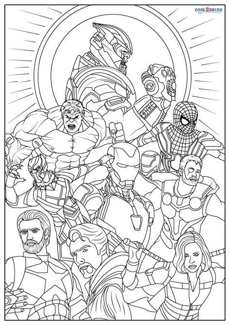 printable avengers infinity war coloring pages  kids