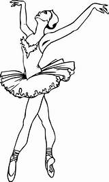 Ballerina Colouring sketch template