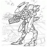 Coloring Guard Android Spaceguard Costume Robot War Big sketch template