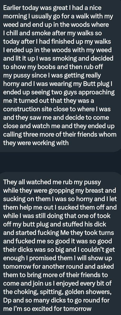 pervconfession on twitter she got gangbanged in the woods
