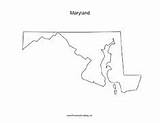 Blank State Maryland Map String Md Outline Open Templates Use sketch template