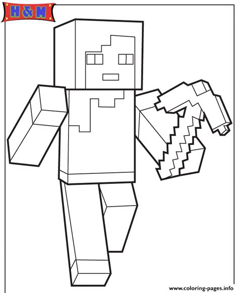 minecraft coloring pages steve   minecraft coloring