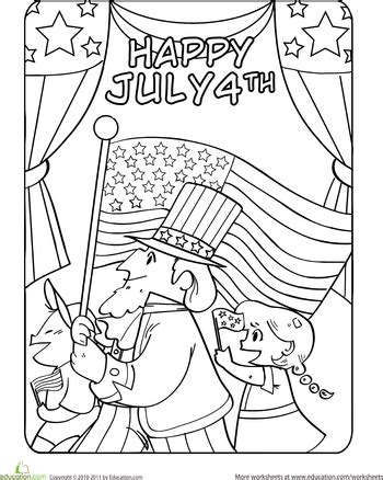 fourth  july parade coloring page sunday school coloring pages