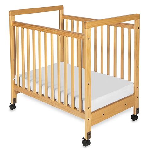 foundations safetycraft compact fixed side clearview crib  natural
