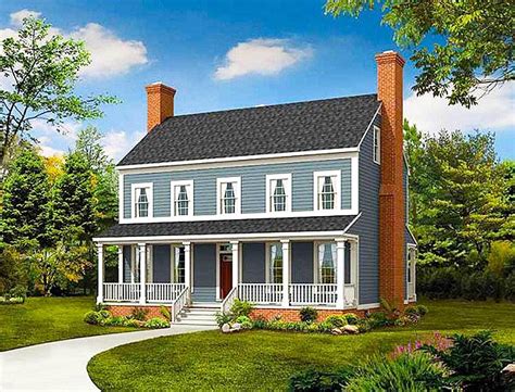 plan  sweeping raised porches country style house plans colonial house plans colonial