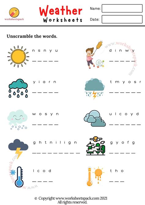 weather worksheets printable   worksheets pack weather