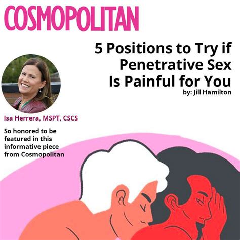 as seen in cosmopolitan positions to try if penetrative sex is