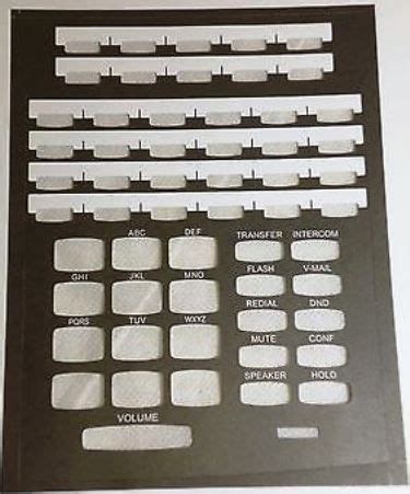 nec  dsx  button label pack black designed  fit   printer