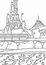 Coloring Pages Disneyland Disney Castle Rides Drawing Walt Colouring Small Printable Color Its Print Getcolorings Getdrawings sketch template