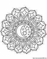 Mond Notte Sterne Fanno Compagnia Ausmalbild Genügt Benutzen Webbrowser Ordnung Anderen Einen Mandalas sketch template