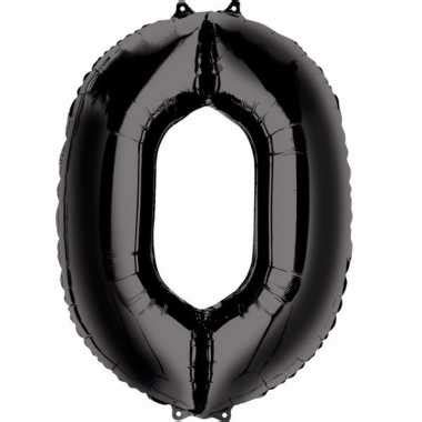 jaar versiering cijfer ballon zwart gefeliciteerd ballonnl