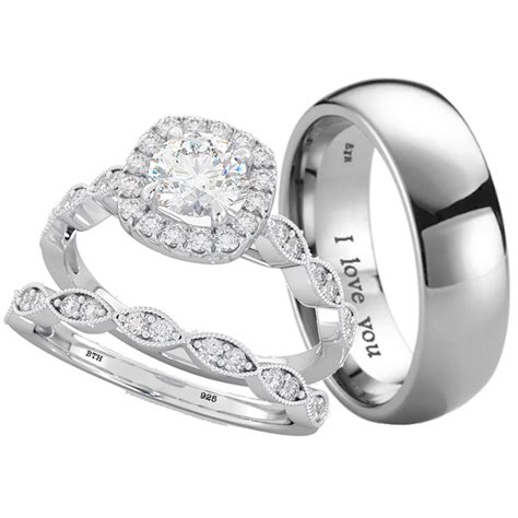 silver wedding ring sets     home family style