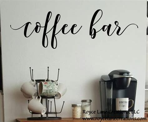 Coffee Bar Decal Coffee Bar Decor Coffee Bar Wall
