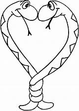 Hearts Cliparts Drawings Fire Coloring Snake Heart Valentine Gif Snakes Pages Printable sketch template